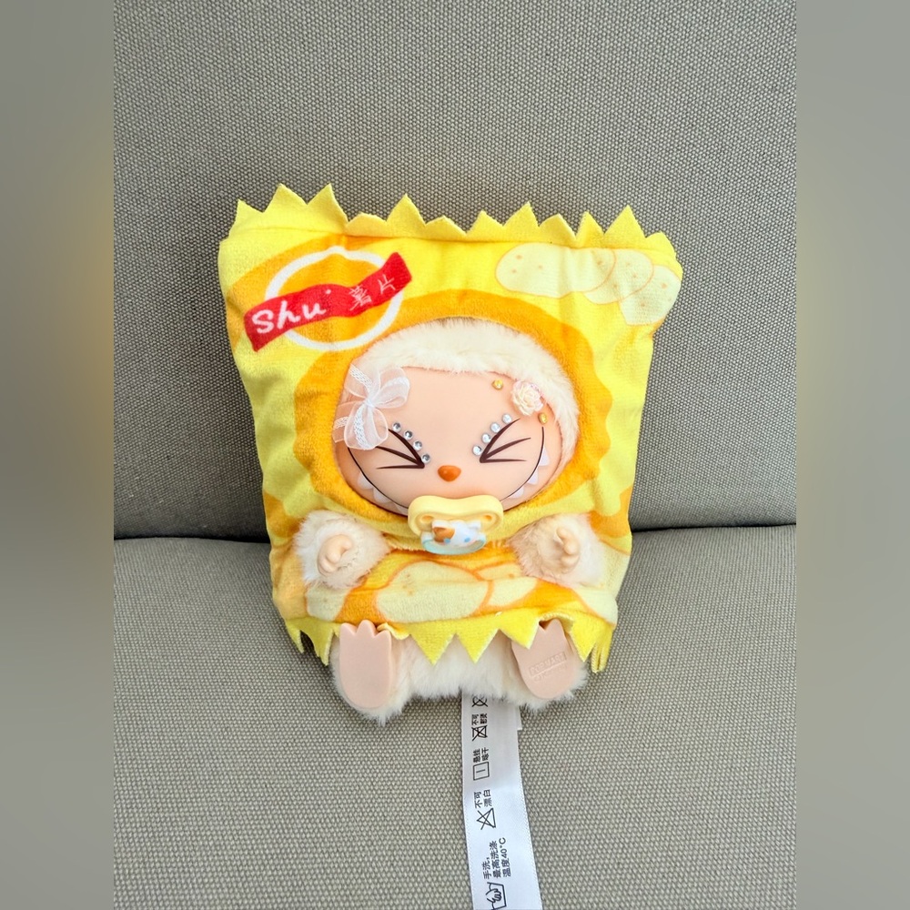 Doll and Outfit! Custom Made Labubu With Halloween Chips Bag Costume! Unique!